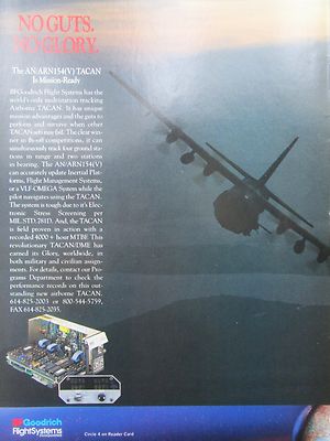 1992 PUB BF GOODRICH AEROSPACE FLIGHT SYSTEMS AN/ARN154 TACAN C-130 GUNSHIP AD