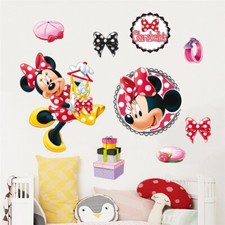  3D Cartoon Mickey Minnie Wall Stickers For Kids Room Bedroom Wall Decoration 