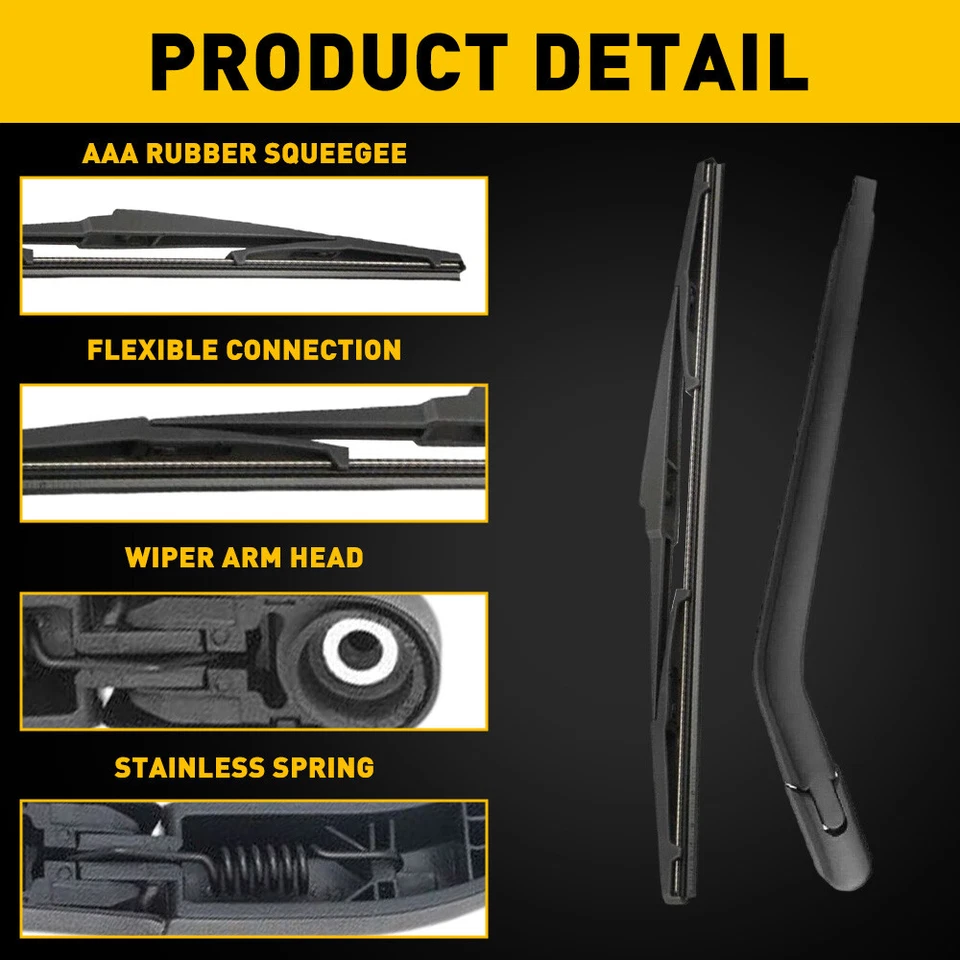 Rear Windshield Wiper Arm & Blade Set Replacement For 2004-2009 Toyota Prius - Image 3 of 4