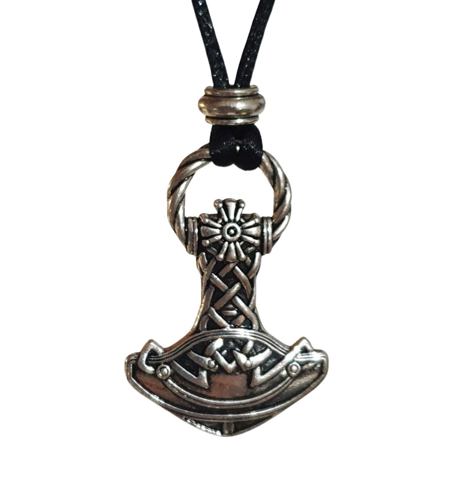 Thors Hammer Torque Pendant Necklace Viking Celtic Knot Norse Pagan Jewellery
