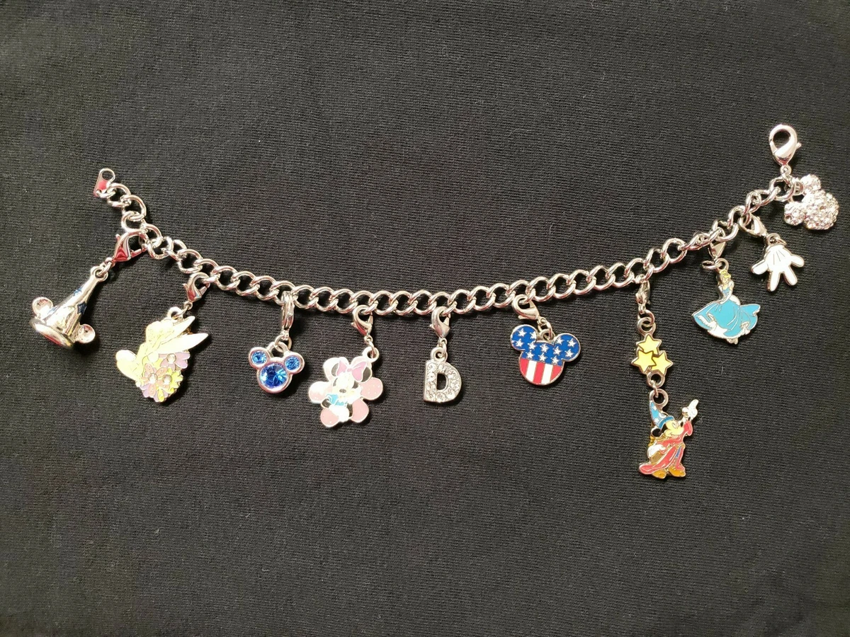 DISNEY CHARM BRACELET ALICE MALEFICENT JASMINE NIGHTMARE CHARACTER PICTURE  | eBay