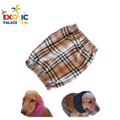 CUFFIE COPRI ORECCHIE LUNGHE BEIGE SCOZZESE PER CANE COCKER PARAORECCHIE  S-M-L | eBay