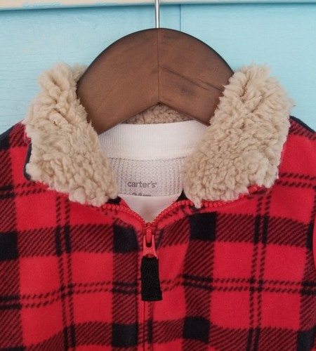 Carters Baby Boy 2 Piece Vest & Bodysuit 24 Months plaid toddler - Picture 4 of 12