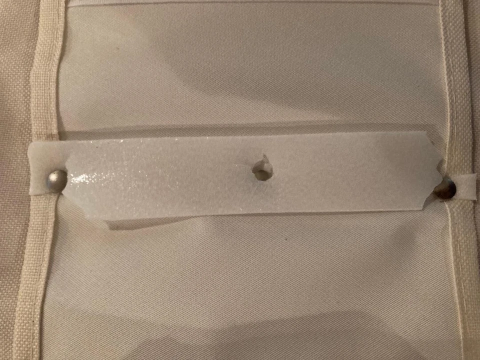 DOS Organizador de Zapatos CAJA Y CAÑÓN Lona 10 Bolsillos Varilla Colgante Forro de Plástico Foto 4 de 4