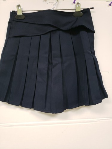 US Polo Assn. Girls Uniform Scooter Skirt Navy Blue Pleated Side Zip Sz 12 NWT - Picture 1 of 8
