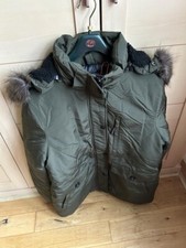 Superdry Khaki Women’s Parka New Tags Size Xl Uk 16