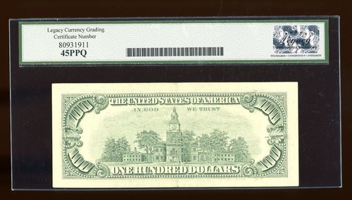 DBR 1993 $100 FRN New York Fr. 2174-B Legacy 45 PPQ Serial B03321566A - Picture 2 of 2