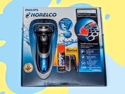 PHILIPS NORELCO AT810XD Wet Dry 3 Head Rotary Electric Razor Shaver Trimmer NEW