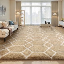 Image of Fluffy Rugs Large Shaggy Rug Bedroom Living Room Anti Slip Soft Carpet Floor Mat