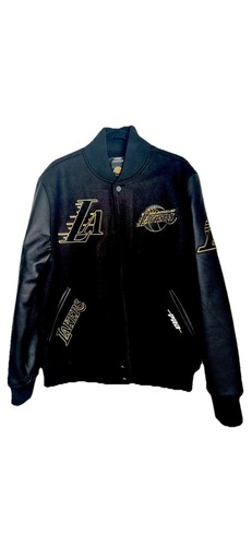 Pro Standard - NBA LA Lakers Black & Gold Men's Rib Wool Varsity Jacket LARGE - Picture 1 of 5