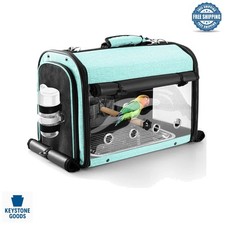 Large Green Bird Travel Carrier with Stand  Accessories