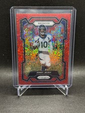 2023 Panini Prizm - Jerry Jeudy Red Sparkle Prizm #87 Broncos