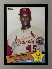 Bob Gibson 2020 Topps 1985 All-Stars Black Border /299 Parallel SP #85AS-26