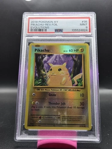 Pikachu 35/108 Evolutions Reverse Holo PSA-9