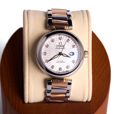 Omega De Ville Ladymatic Mother of Pearl Diamonds Dial 18K Rose Gold 34mm Watch 3