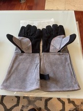 Animal Handling Gloves Snake Dog Cat Scratch Bite Proof Leather Protective L Men