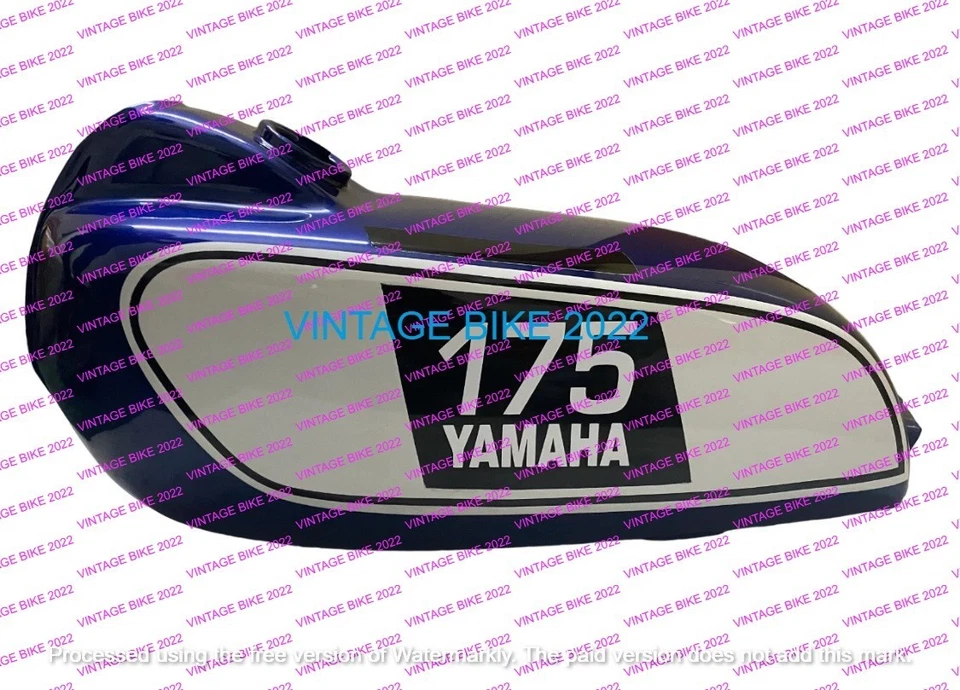 Yamaha DT 175 DT175 Enduro depósito pintado azul 1975 a 1977 / adecuado para Foto 2 de 4