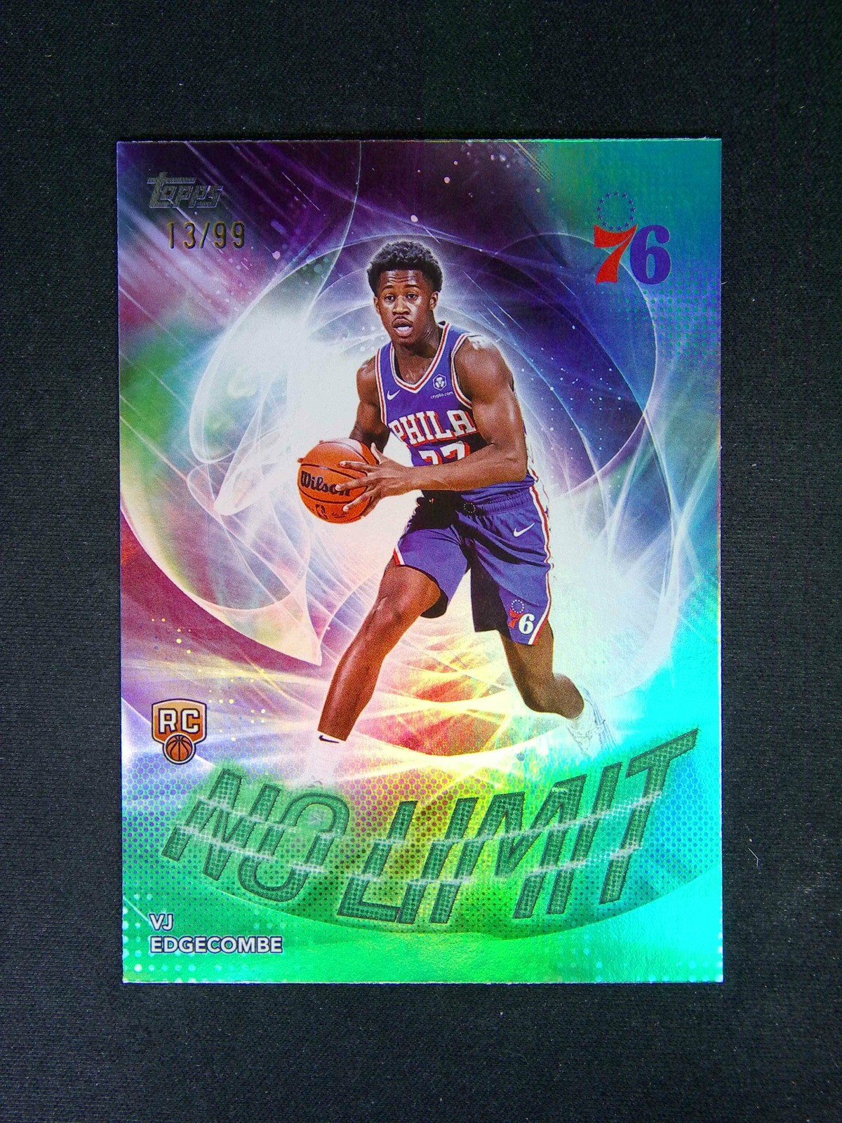 2025-26 Topps Flagship NBA VJ Edgecombe RC Rookie No Limit Green Rainbow /99