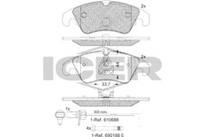 Bremsbelagsatz Vorne Lucas-Trw-System für Audi A4 Allroad B8 8KH B9 8WH ab 07->