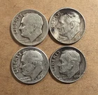 1952 1957 1959 1964 ROOSEVELT DIMES - CIRCULATED - 90% SILVER