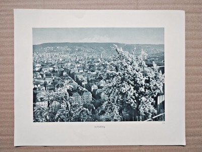 Stuttgart in Spring - Antique Print - 1930