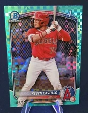 2025 Bowman Chrome  Kevyn Castillo #BCP-82 Aqua X-Fractor 102/125 1st Bowman