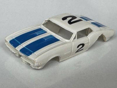 Aurora ThunderJet 500 Camaro SS HO Slot Car BODY ONLY WHITE/BLUE  (Parts/Repair)