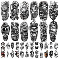 Tattoo, TemporäRe Tattoos, , SchäDel, Blumen, Piraten, Arm, Kinder
