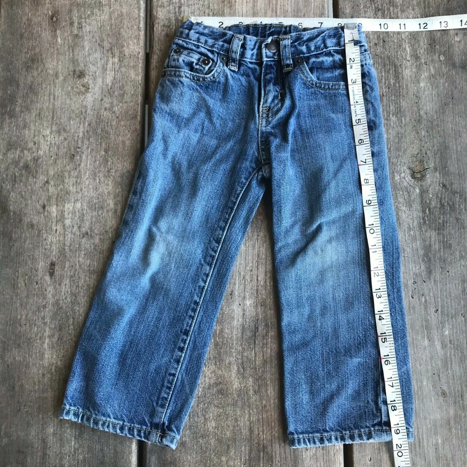 Джинсы Crewcuts для мальчиков размер 2 синие с 5 карманами регулируемая талия - Изображение 4 из 4