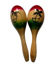 Original Mexican Handpainted Wooden Fiesta Maracas for decoration only.