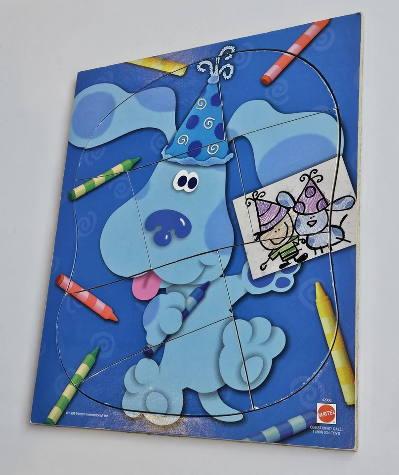 Vintage Mattel Blues Clues Wooden Kids Puzzle No 42366 - Image 4 of 4