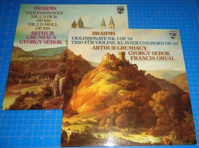 Arthur Grumiaux BRAHMS 3 Violin Sonatas, Horn Trio - Philips 2 LPs