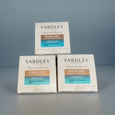  3 YARDLEY Fresh Dry Facial Towelettes All Skin Types Fragrance Free 60 Wipes