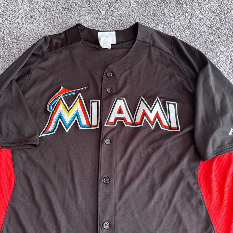 Camiseta Autografiada Auténtica Don Mattingly Majestic Miami Marlins MLB JSA Foto 2 de 4