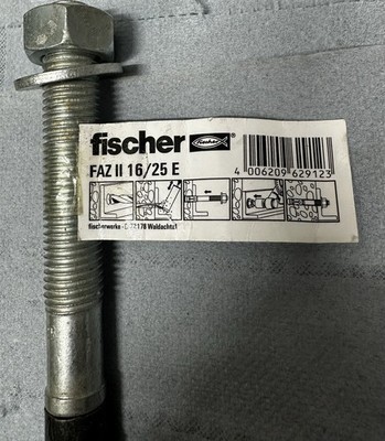 Fischer FAZ II 16/25E Schwerlastanker Ankerbolzen Schwerlastdübel. 12Stk. 