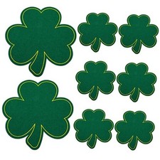 8 Pcs St. Patrick's Day Placemats Shamrock Shaped Placemat St. Cute Shamrock
