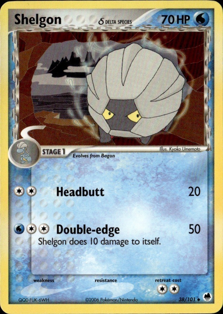 Shelgon (Delta Species) Uncommon DF Dragon Frontiers 38/101 LP