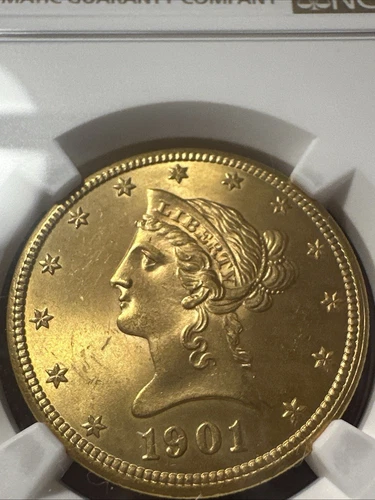 1901 Liberty Head Eagle Gold $10 MS 66 NGC $8,000 Coin CAC Eligible Luster PM002