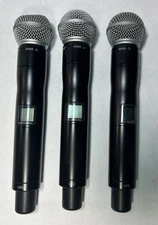 LOT OF 3 Shure UR2 J5 Wireless Transmitter Microphone 578-638MHz w/ SM58 Cap