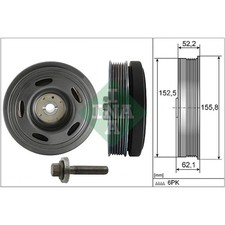 ORIGINAL® Schaeffler INA Riemenscheibensatz, Kurbelwelle für Renault MEGANE IV