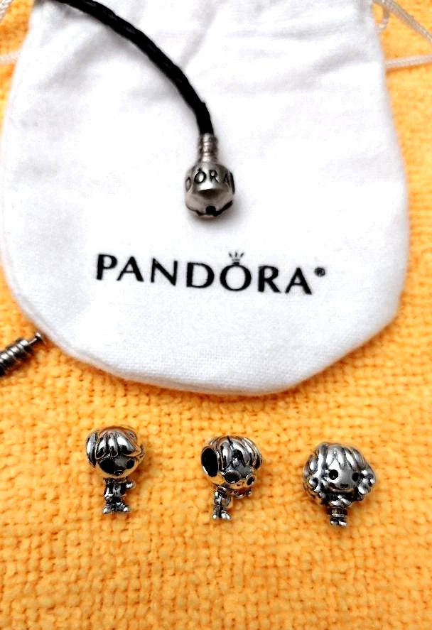 Pandora кожаный браслет, с Гарри, Гермиона и Рон подвески в стерлинговом серебре - Изображение 3 из 4