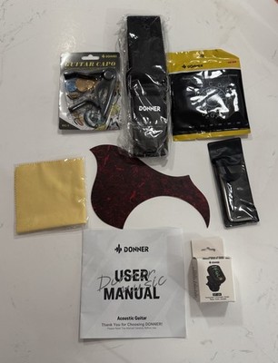 Donner Guitar Accessories Tuner, Strings, Strap, Capo New E46