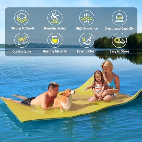 CTSC SCHWIMMMATTE - LILIENPAD SCHWIMMMATTE - WASSERMATTE - 15 X 5 FT - BLAU/GRÜN - Bild 3 von 5