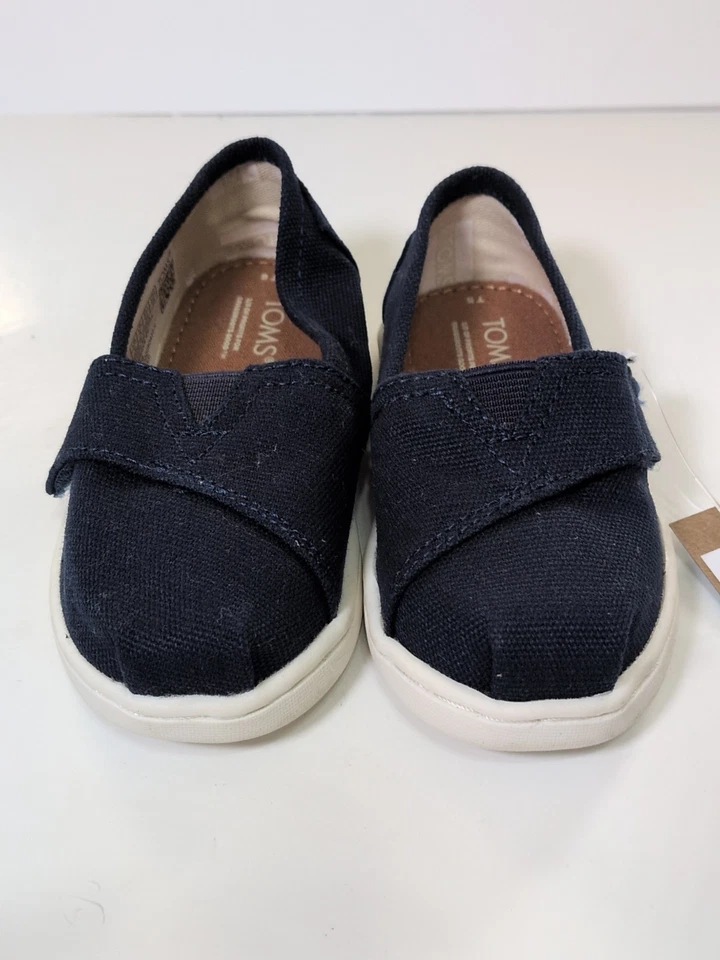 Toms крошечные Alpargata темно-синий ребенка ясельного возраста без шнуровки унисекс туфли нам размер 6T новый с Ярлыками - Изображение 3 из 4