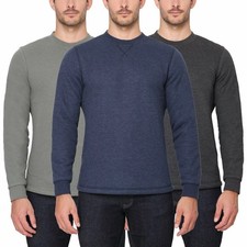 BC Clothing Men's Waffle Crew Neck Knit Sweater in 3 Colours and In 4 Sizes New