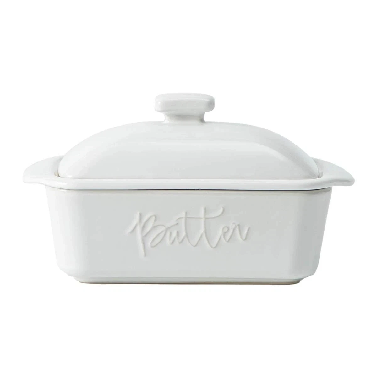 FE Butter Dish 10 oz Ceramic Butter Keeper with Water Line