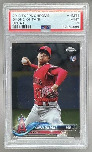 132154684 Shohei Ohtani 2018 Topps Chrome Update #HMT1 Rookie RC PSA 9