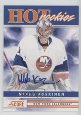 2011-12 Score Hot Rookies Signatures Mikko Koskinen #520 Auto 1m4