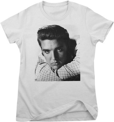 Elvis Presley Damen Love Me Tender Portrait Girly Tee RD-5-ELV006-DTG