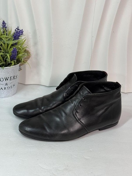 Men Hugo Boss Boots Black Leather 43